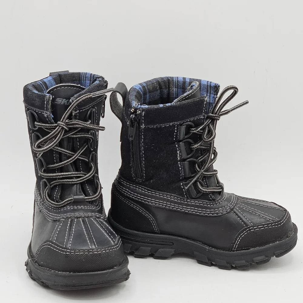 Sketchers Skx Black Waterproof Winter Boots Size 6